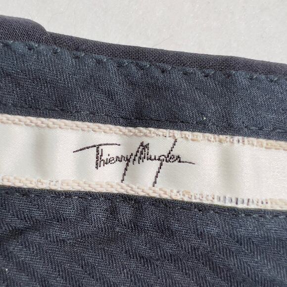 Thierry Mugler Paris Dress Pants  Men's W39 x L31.5 Blue w/ Snap Button Pockets - Picture 12 of 13